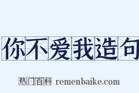 你不爱我造句是什么意思的图片